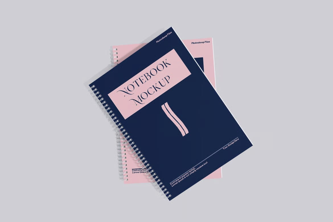 Free Notebook Mockup Set 4