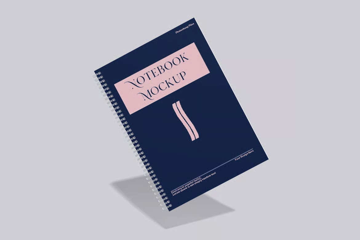 Free Notebook Mockup Set 5