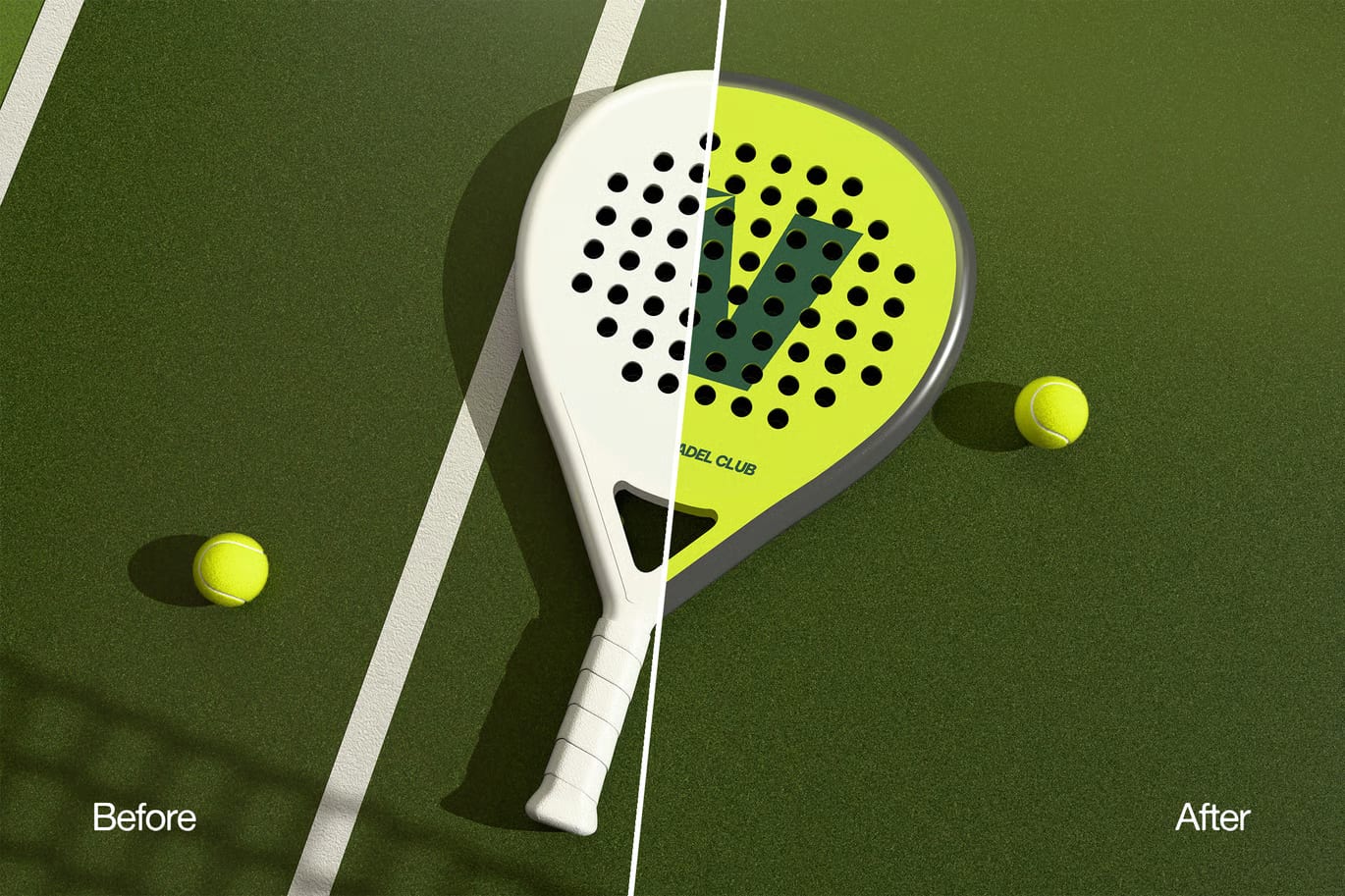 Free Padel Racket Mockup 8