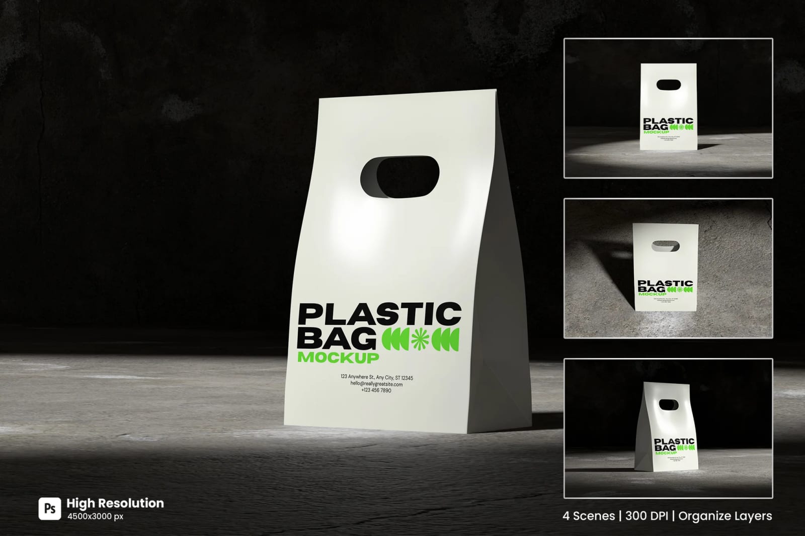 Free Plastic Bag Mockup 1