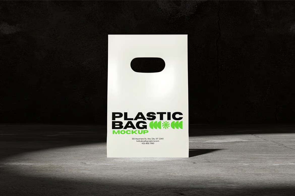 Free Plastic Bag Mockup 2