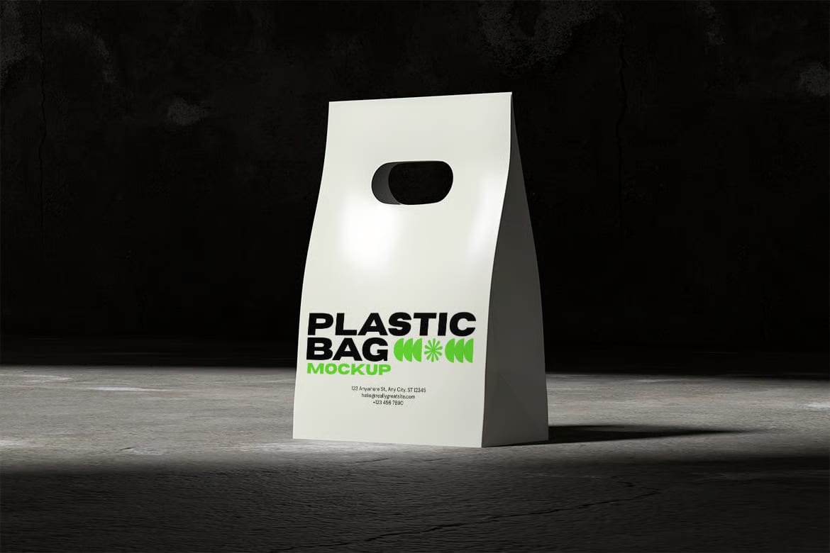 Free Plastic Bag Mockup 3
