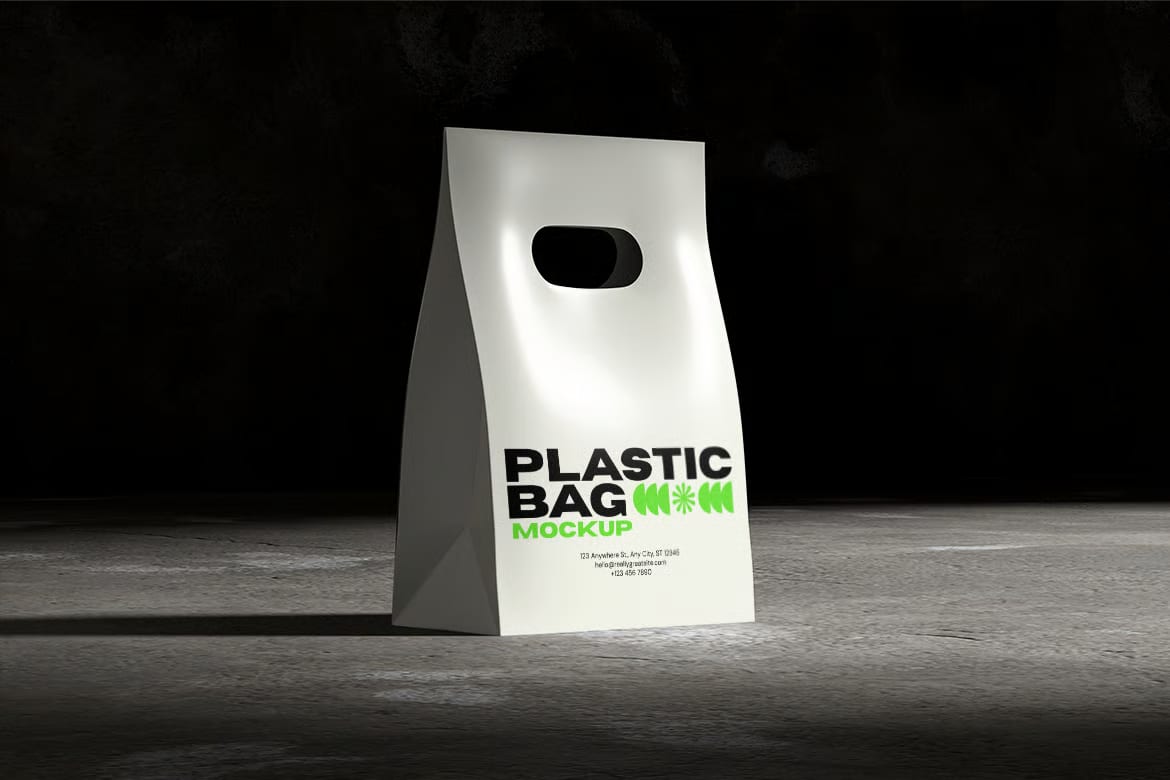 Free Plastic Bag Mockup 4