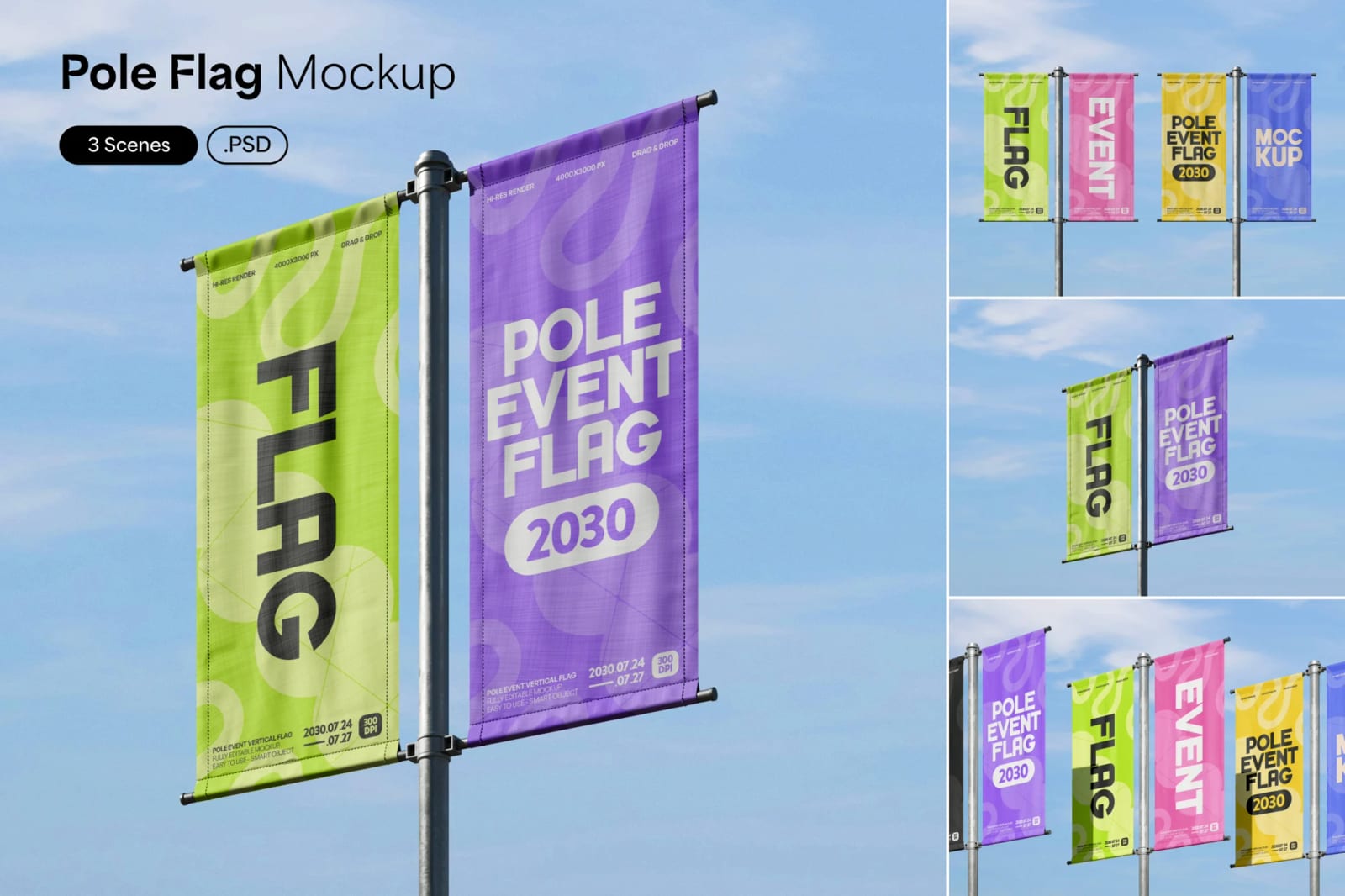Free Pole Banner Mockup 1