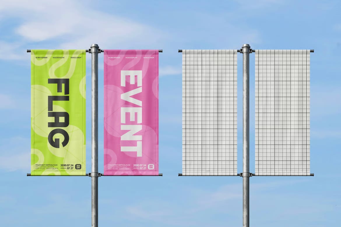 Free Pole Banner Mockup 3