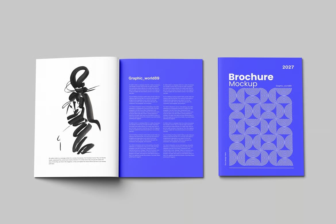 Free Realistic A4 Brochure Mockup 4
