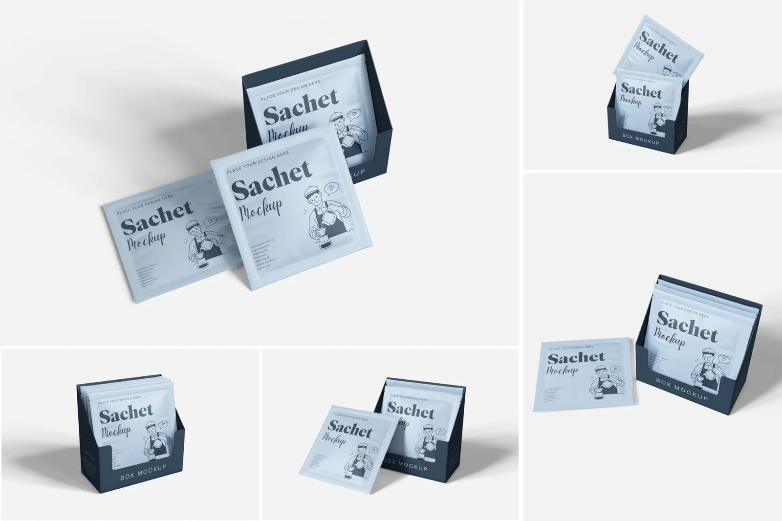 Free Retail Sachet With Box Mockup 1