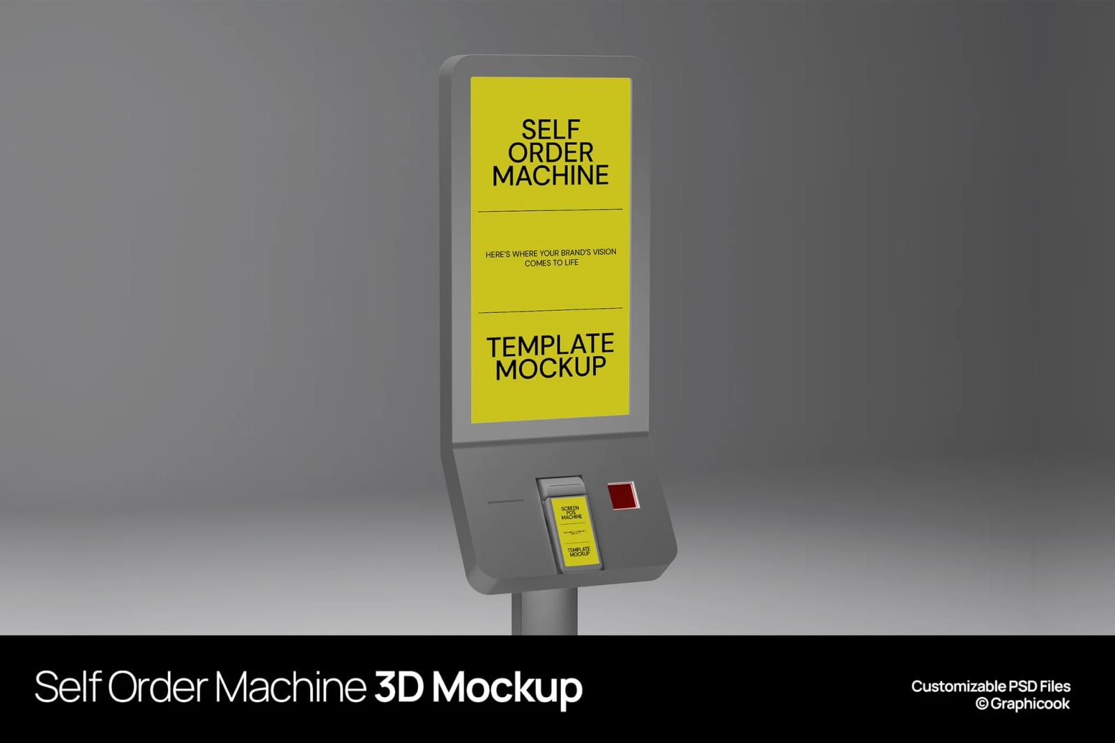 Free Self Order Machine 3D Mockup 1
