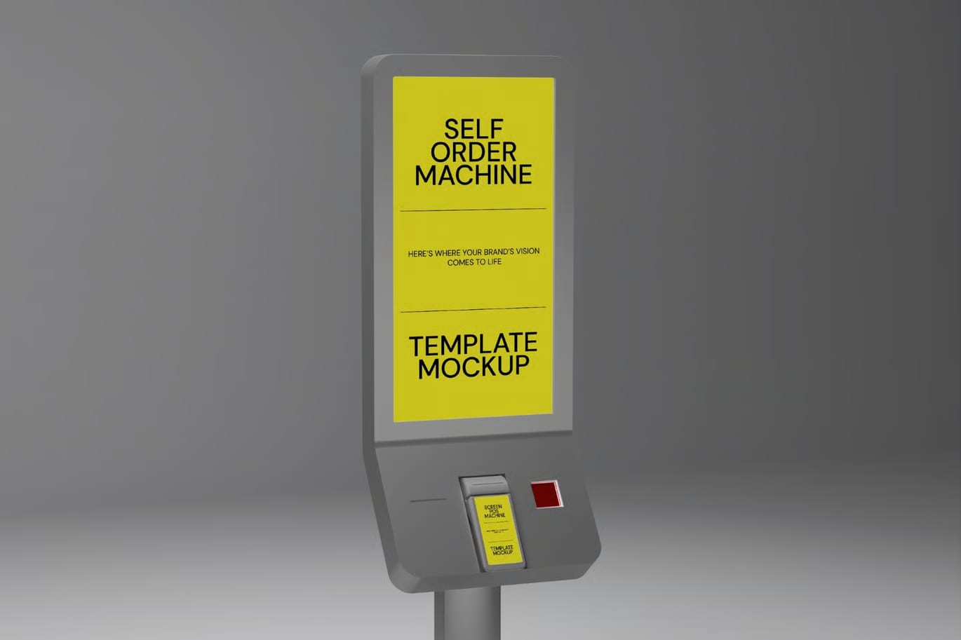 Free Self Order Machine 3D Mockup 2