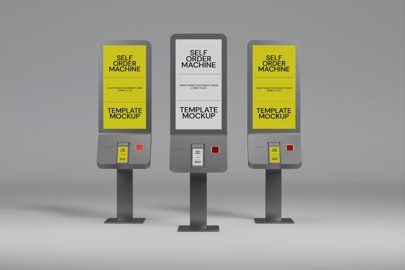 Free Self Order Machine 3D Mockup 4