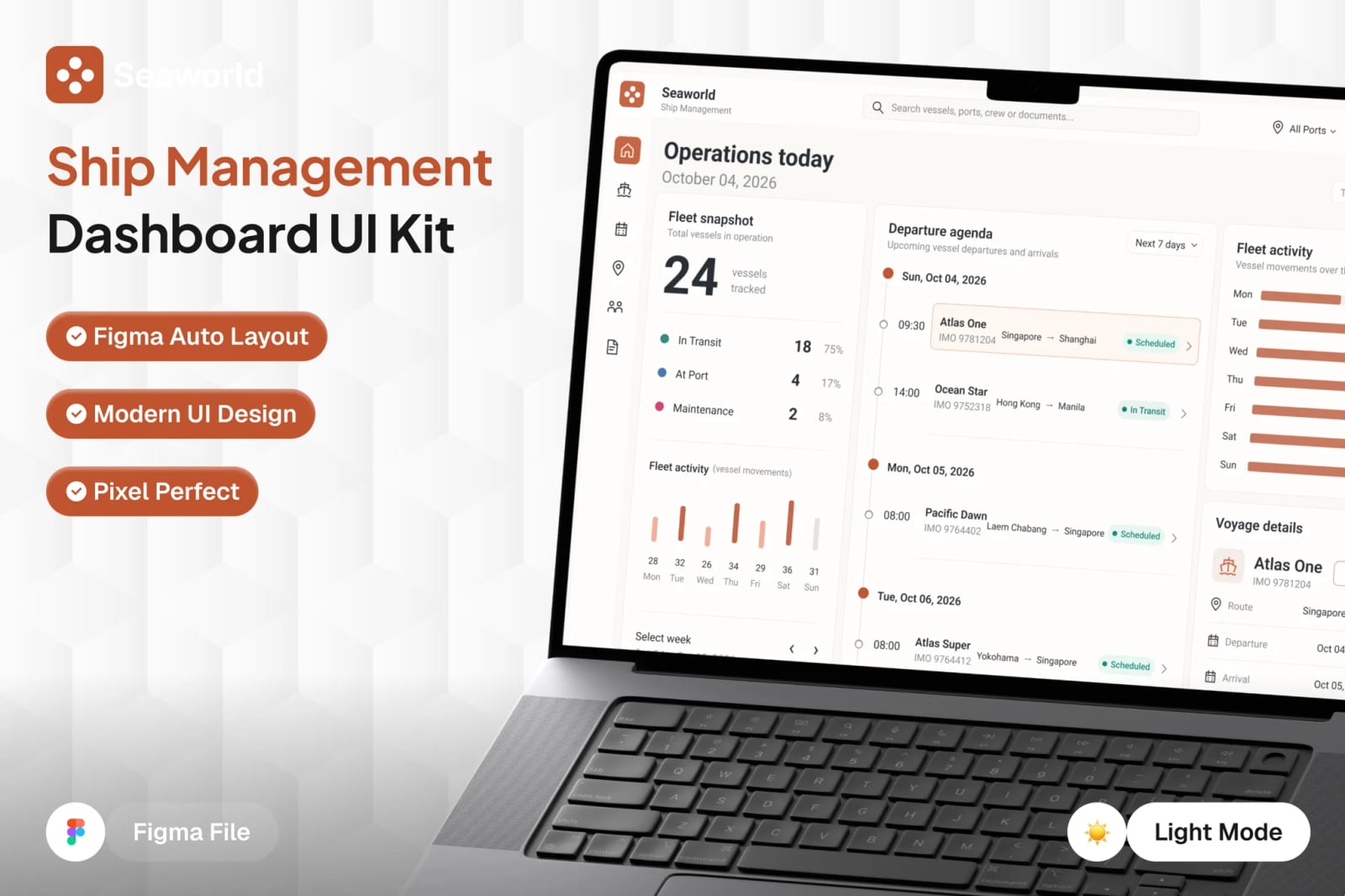 Free Ship Management Dashboard 1
