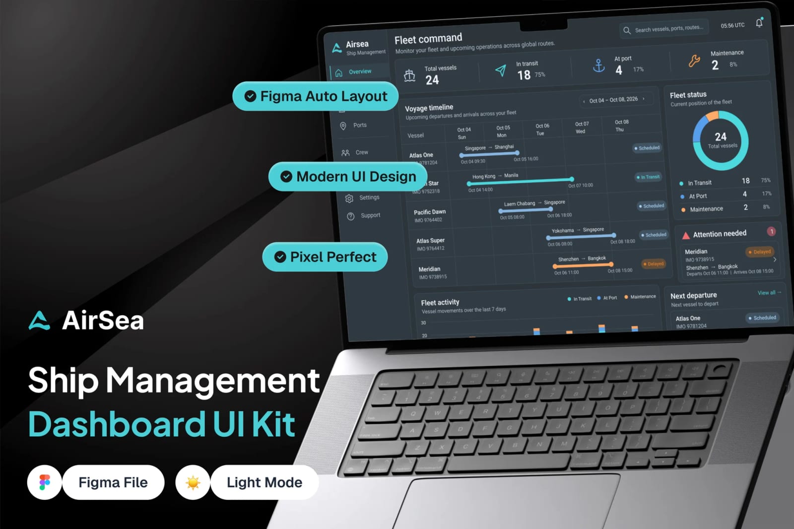 Free Ship Management Dashboard 1