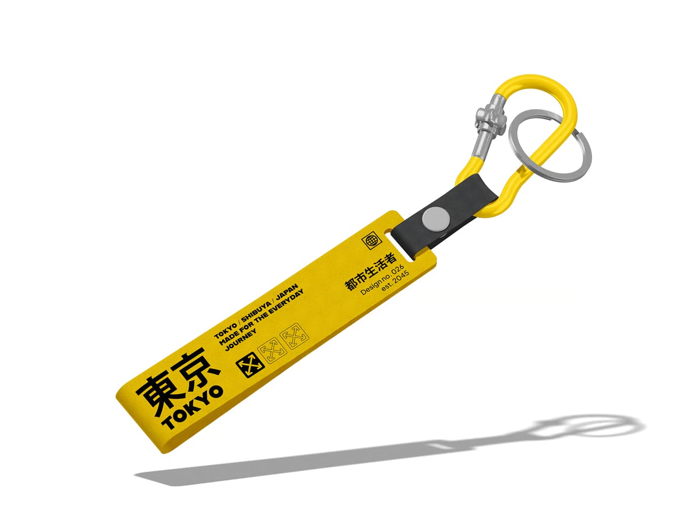 Free Silicone Keyring With Carabiner Mockup 2