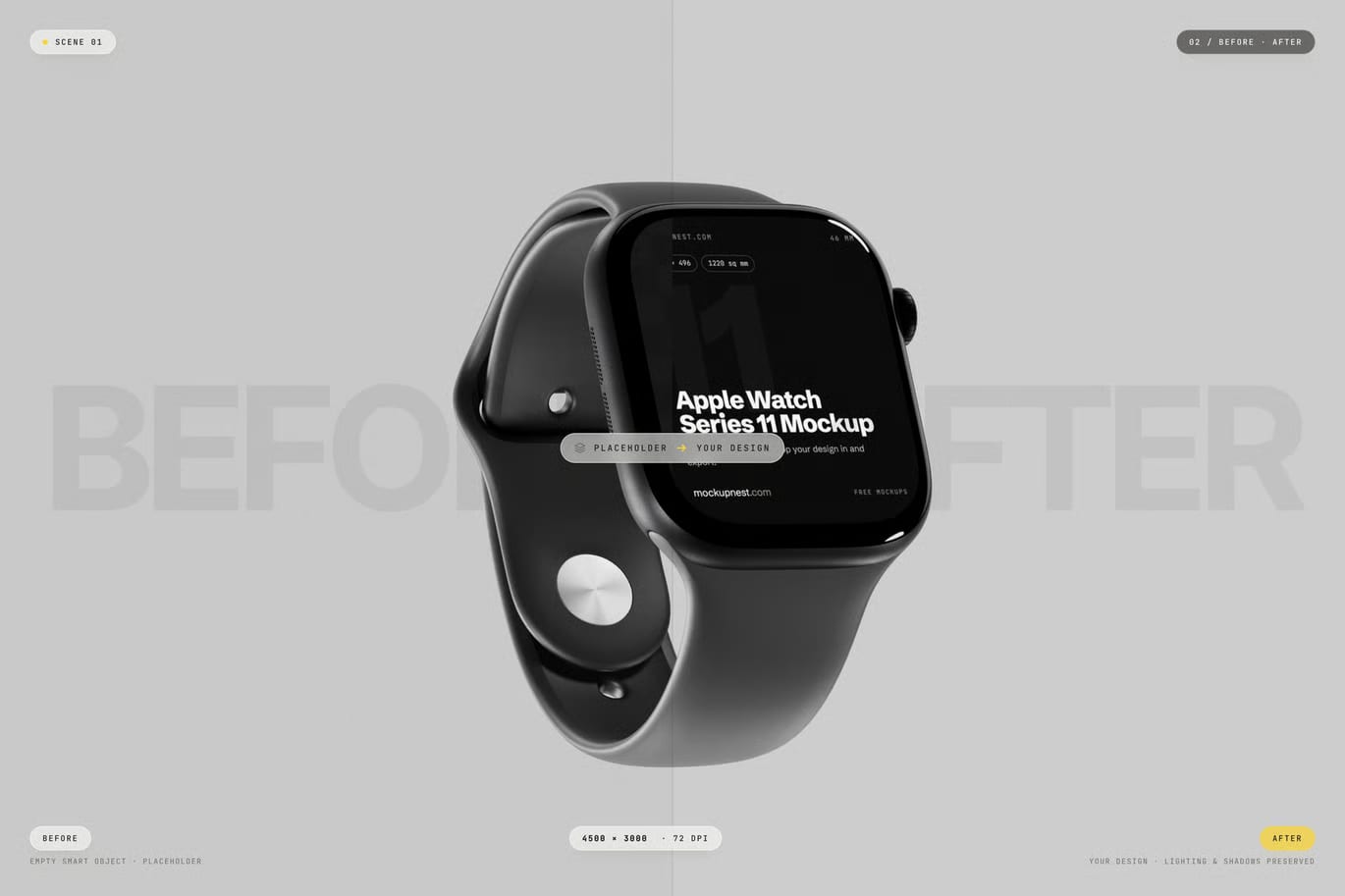 Free Smart Watch Series 11 Mockup 2