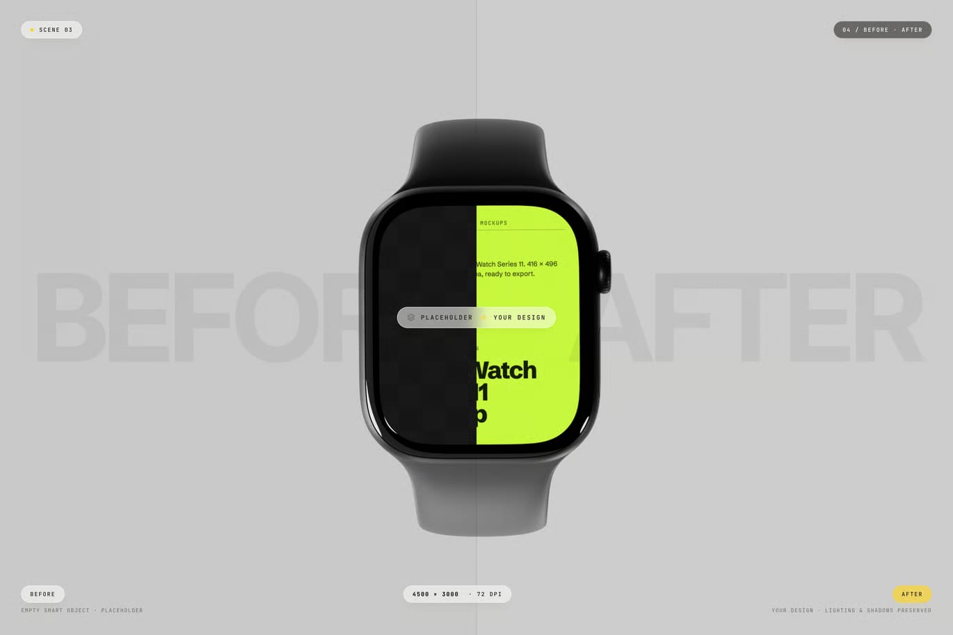 Free Smart Watch Series 11 Mockup 4