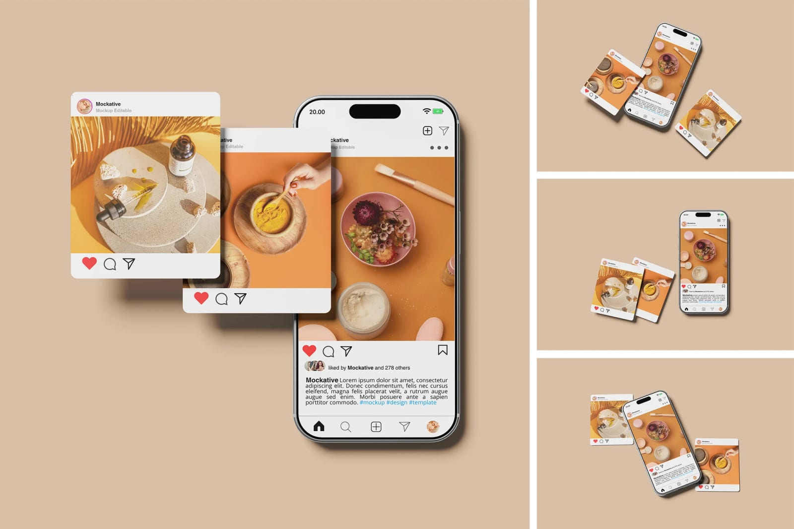Free Smartphone Social Media Mockup 1