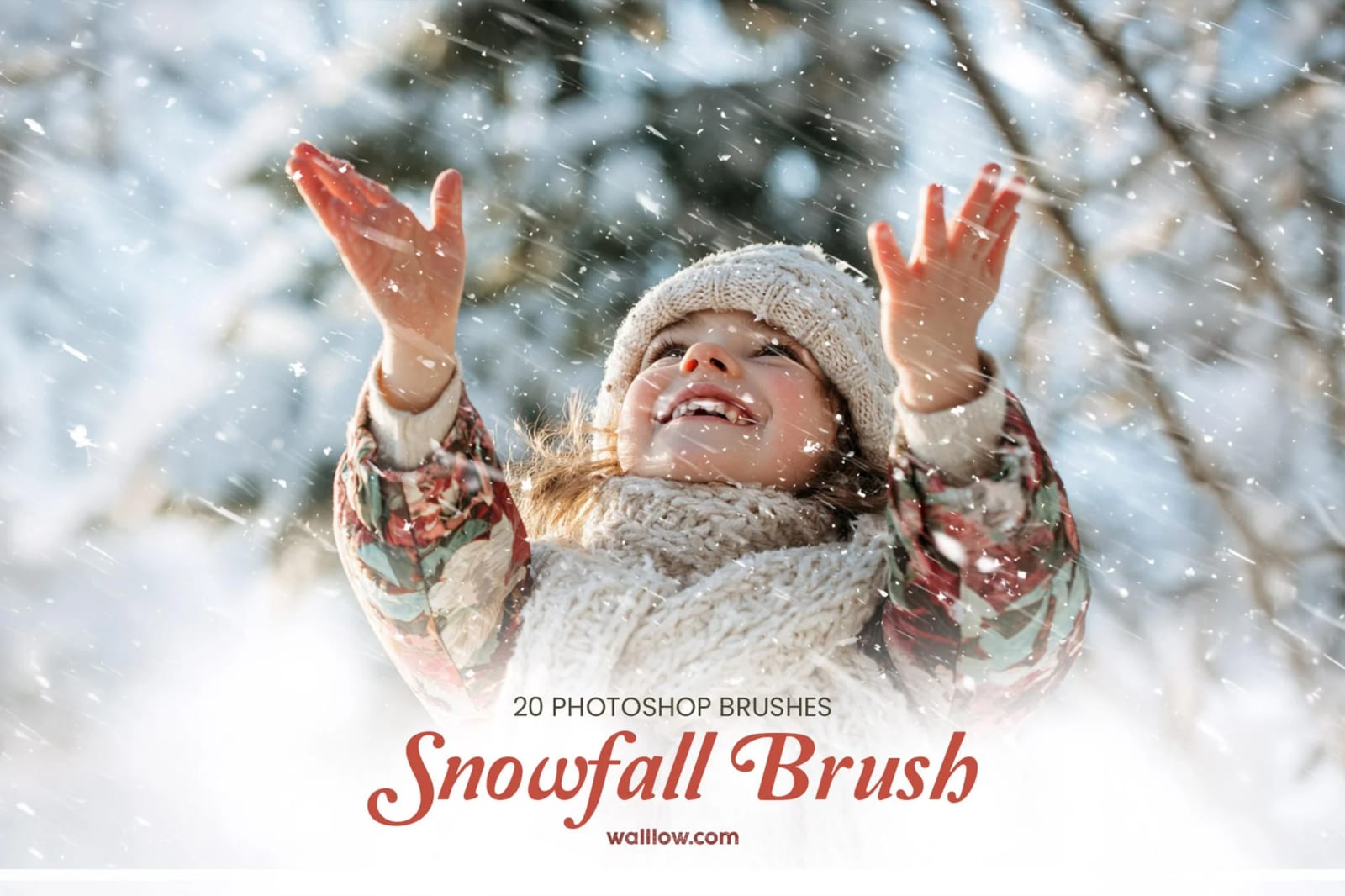 Free Snowfall Photoshop Brushes, Blizzard Stamp Brush 1