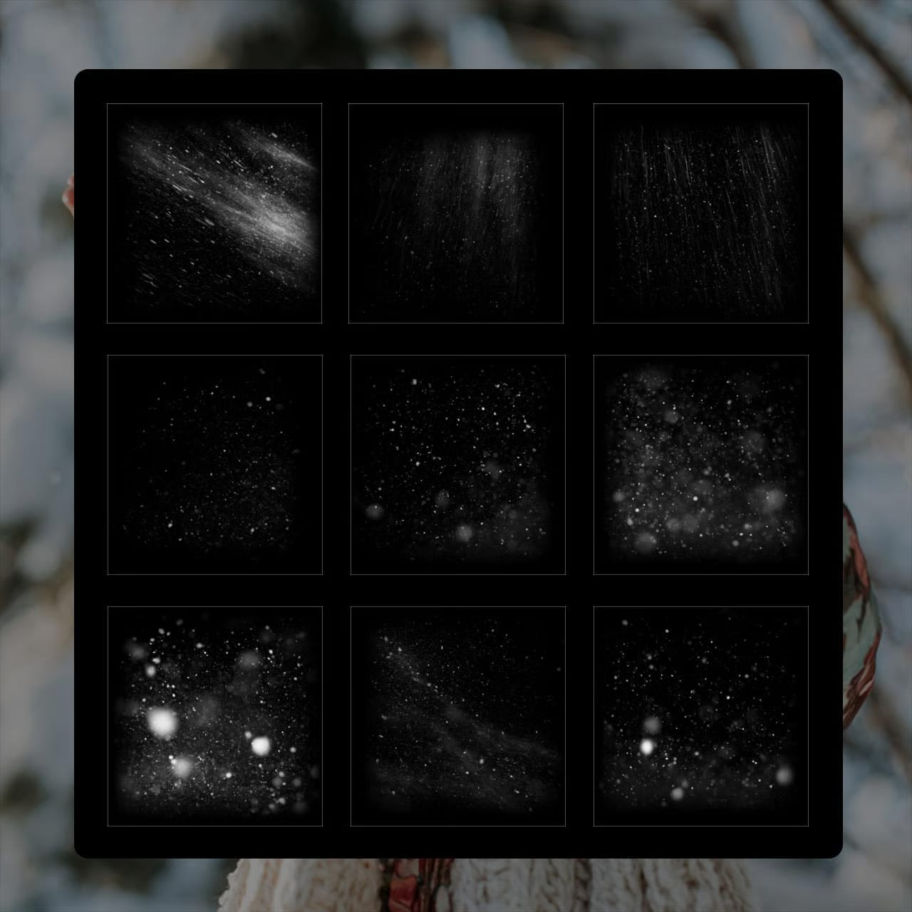 Free Snowfall Photoshop Brushes, Blizzard Stamp Brush 4