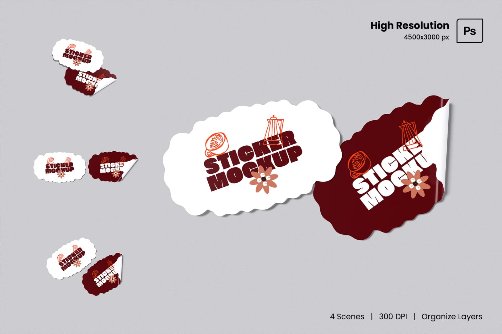 Free Sticker Mockup 1