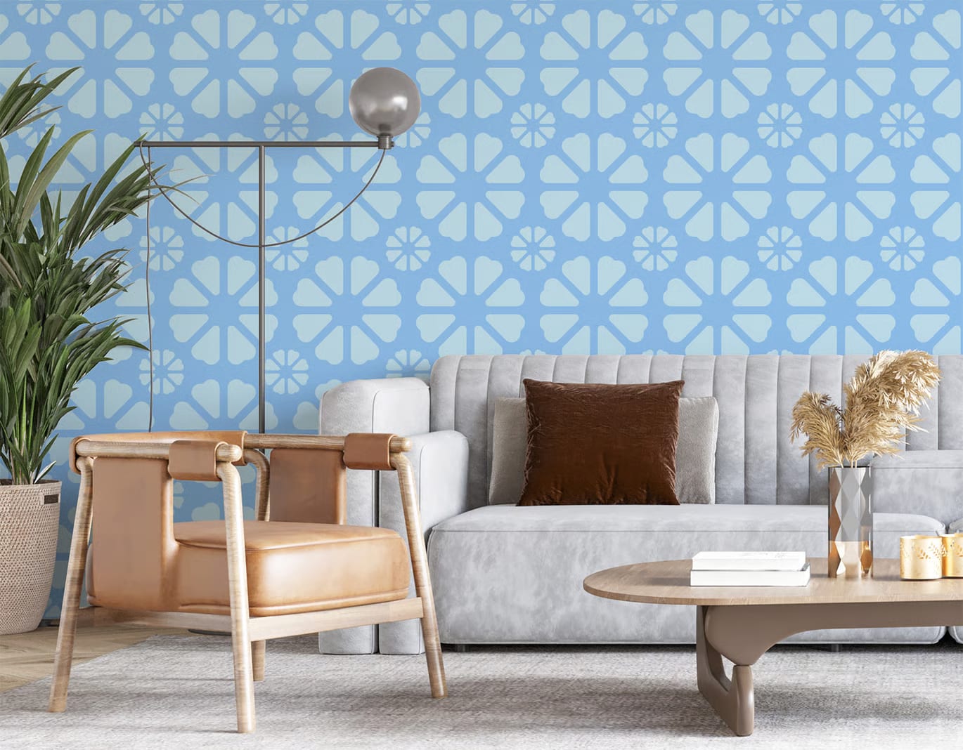 Free Symmetrical Floral Pattern 4