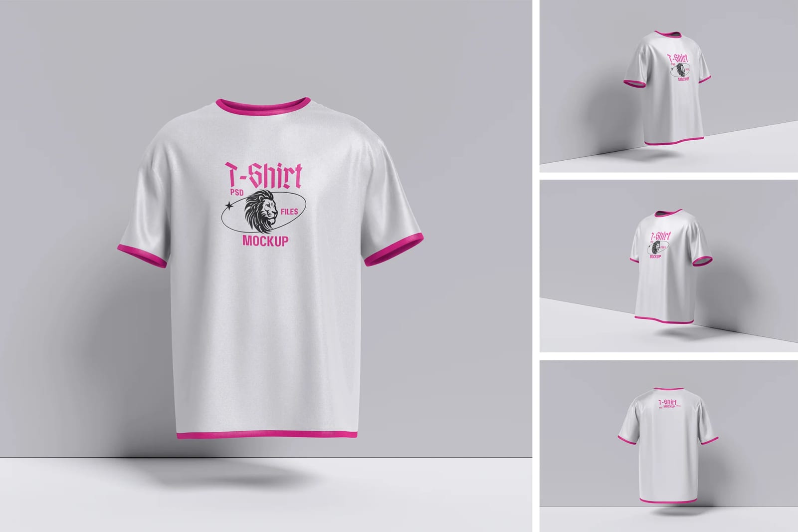 Free T-Shirt Mockup Set – 04 PSD Files 1