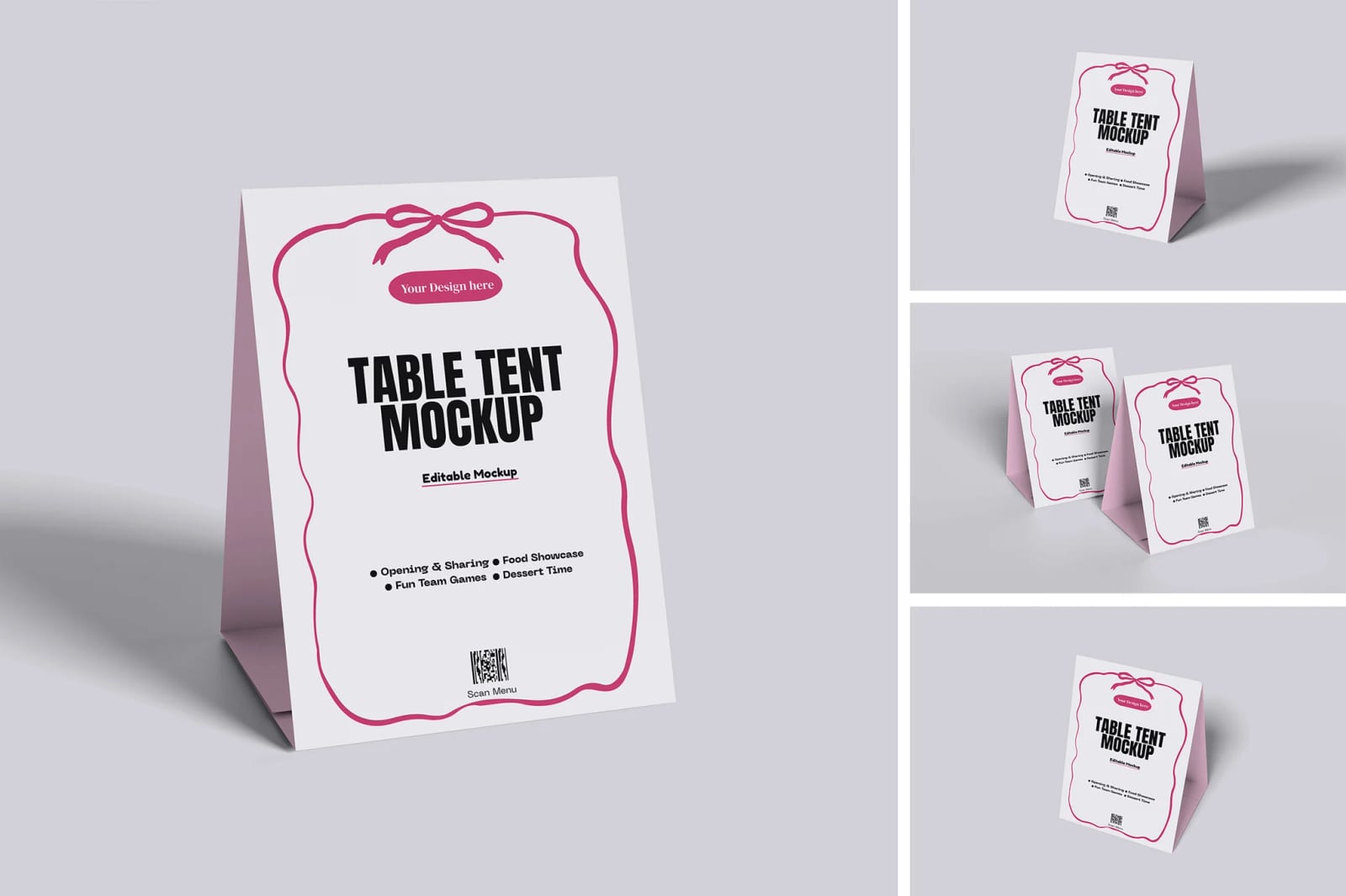 Free Table Tent Mockup 1