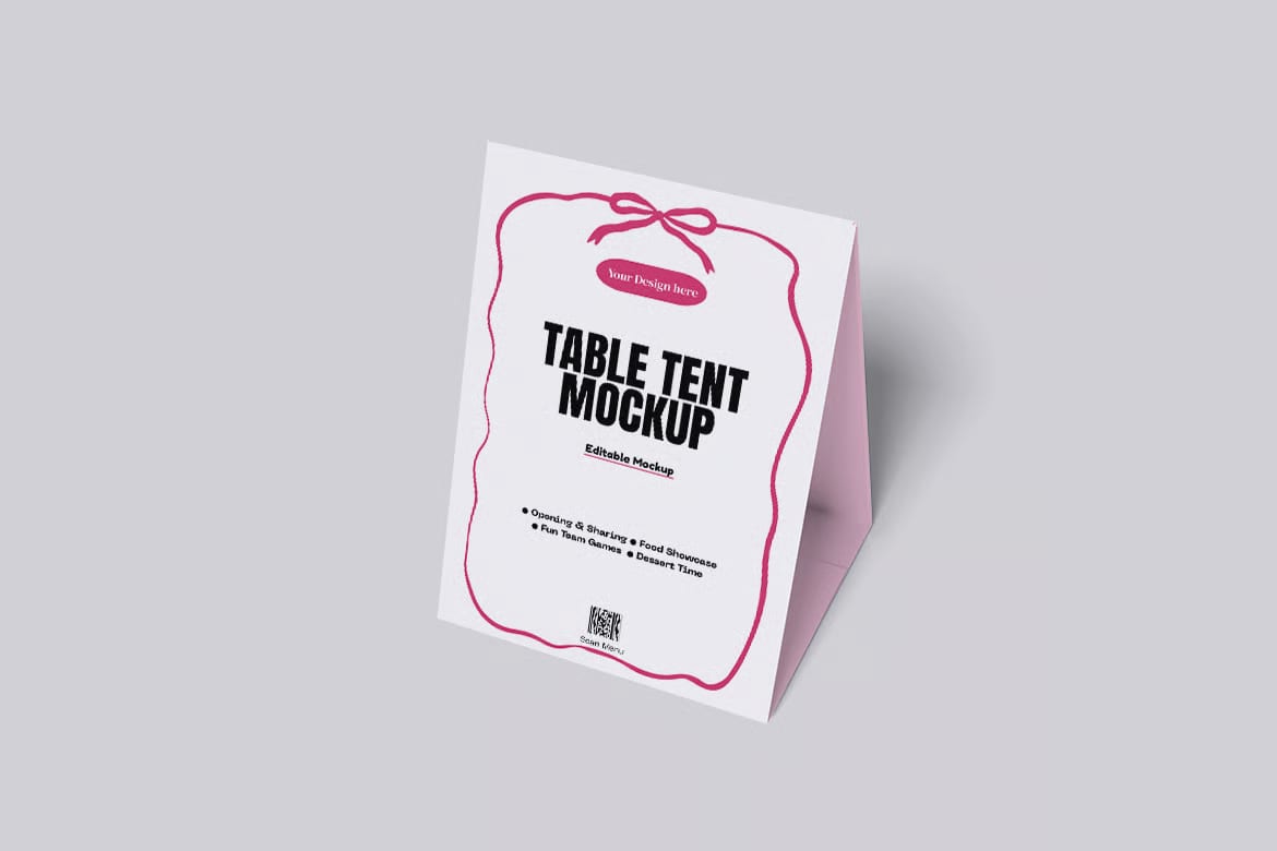 Free Table Tent Mockup 5