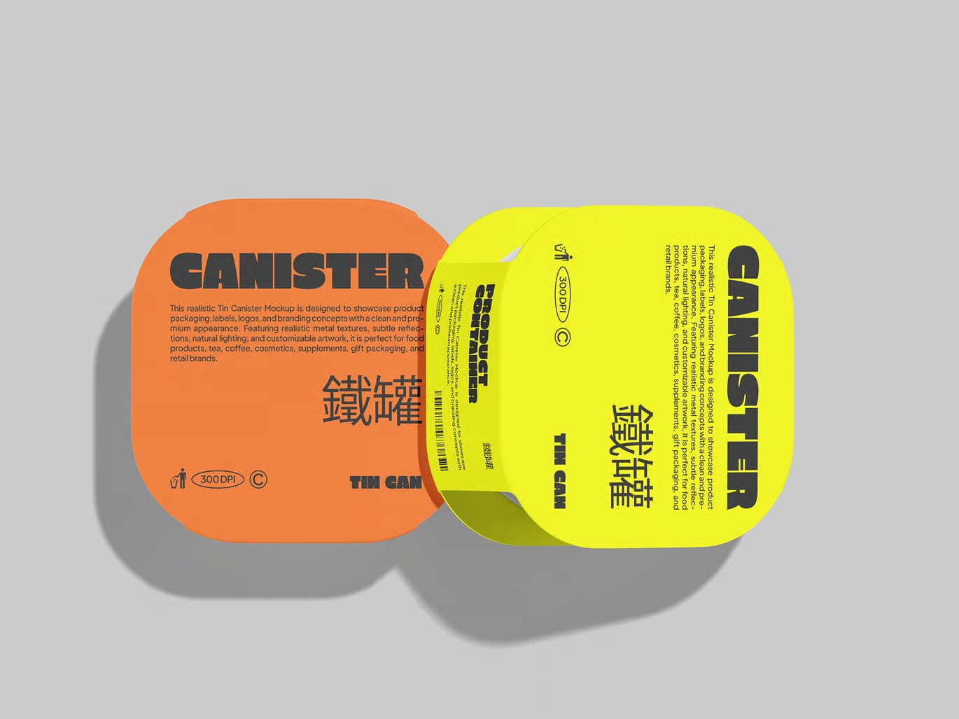 Free Tin Canister Mockup 2