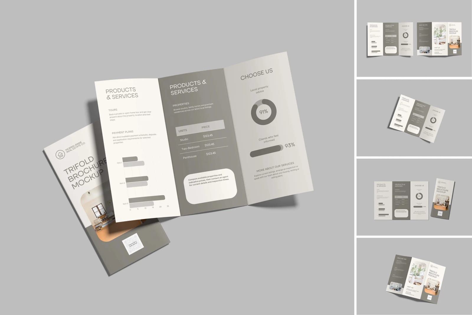 Free Trifold Brochure Mockup 1