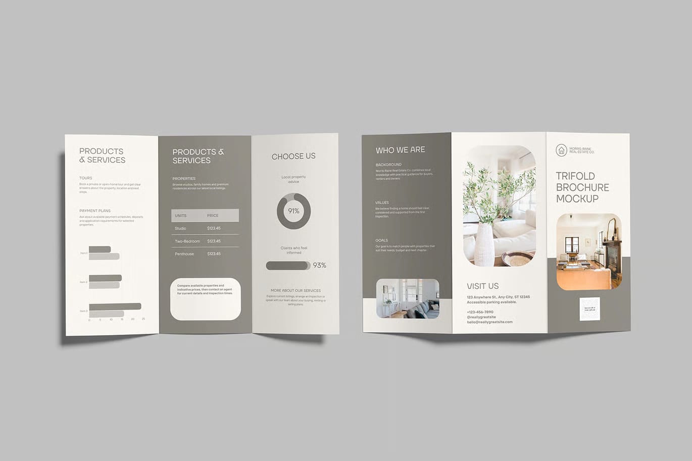 Free Trifold Brochure Mockup 2