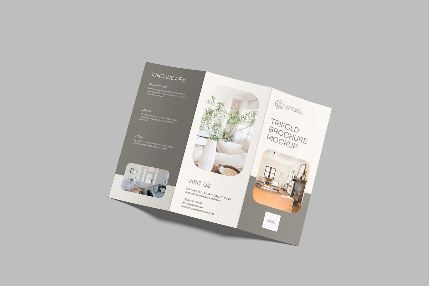 Free Trifold Brochure Mockup 5