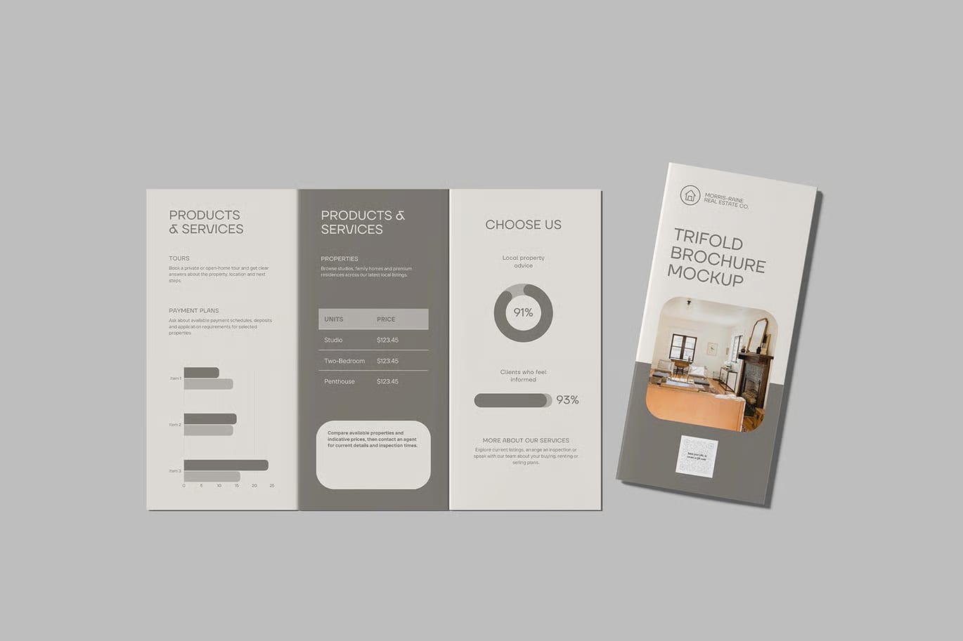 Free Trifold Brochure Mockup 6