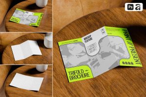 Free Trifold Brochure Mockup Set 1