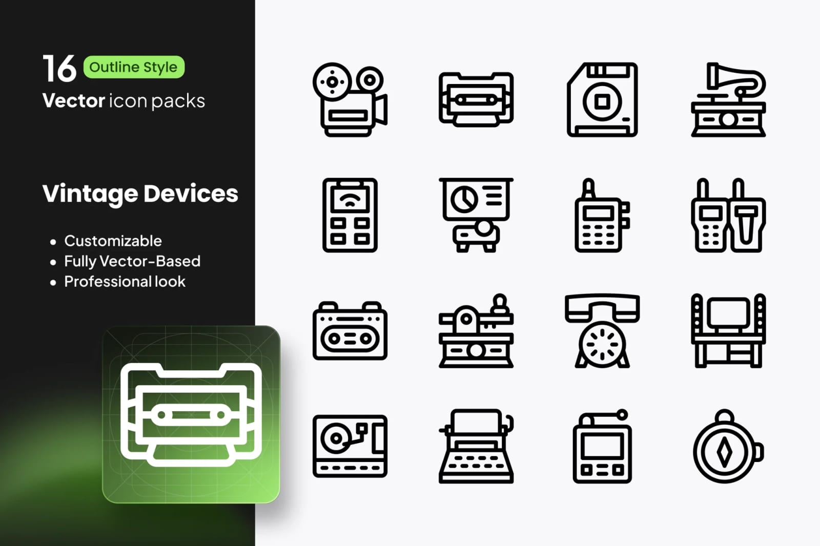Free Vintage Devices Icons 1