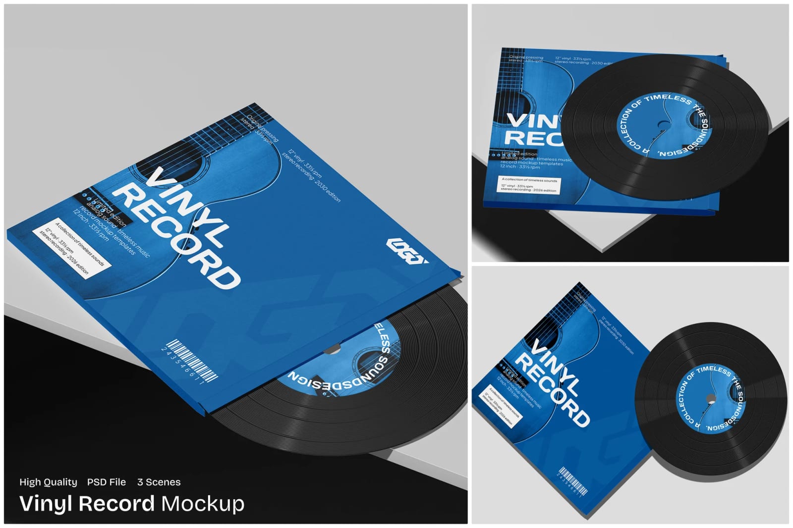 Free Vinyl Record Mockup Set 1