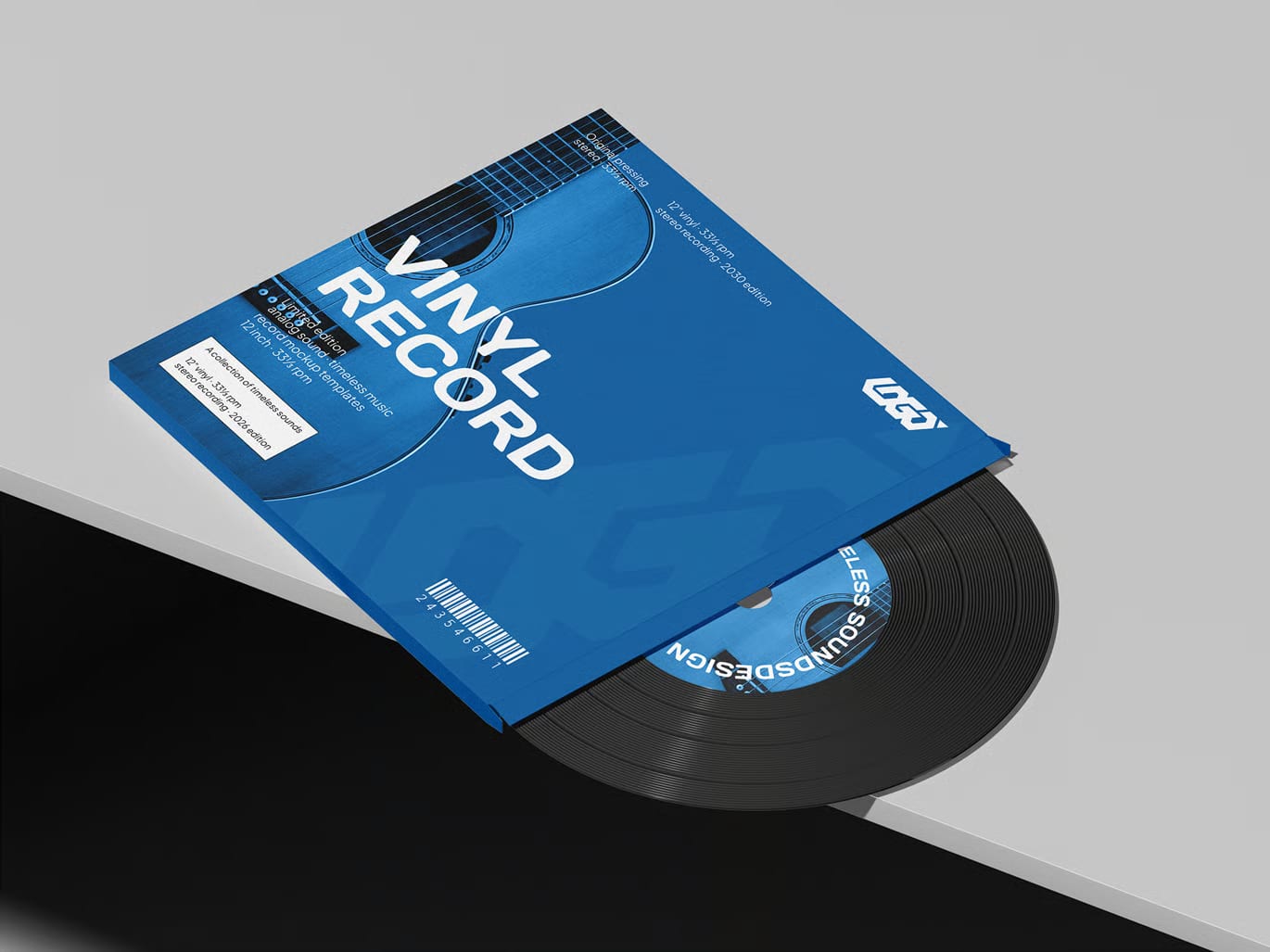 Free Vinyl Record Mockup Set 4