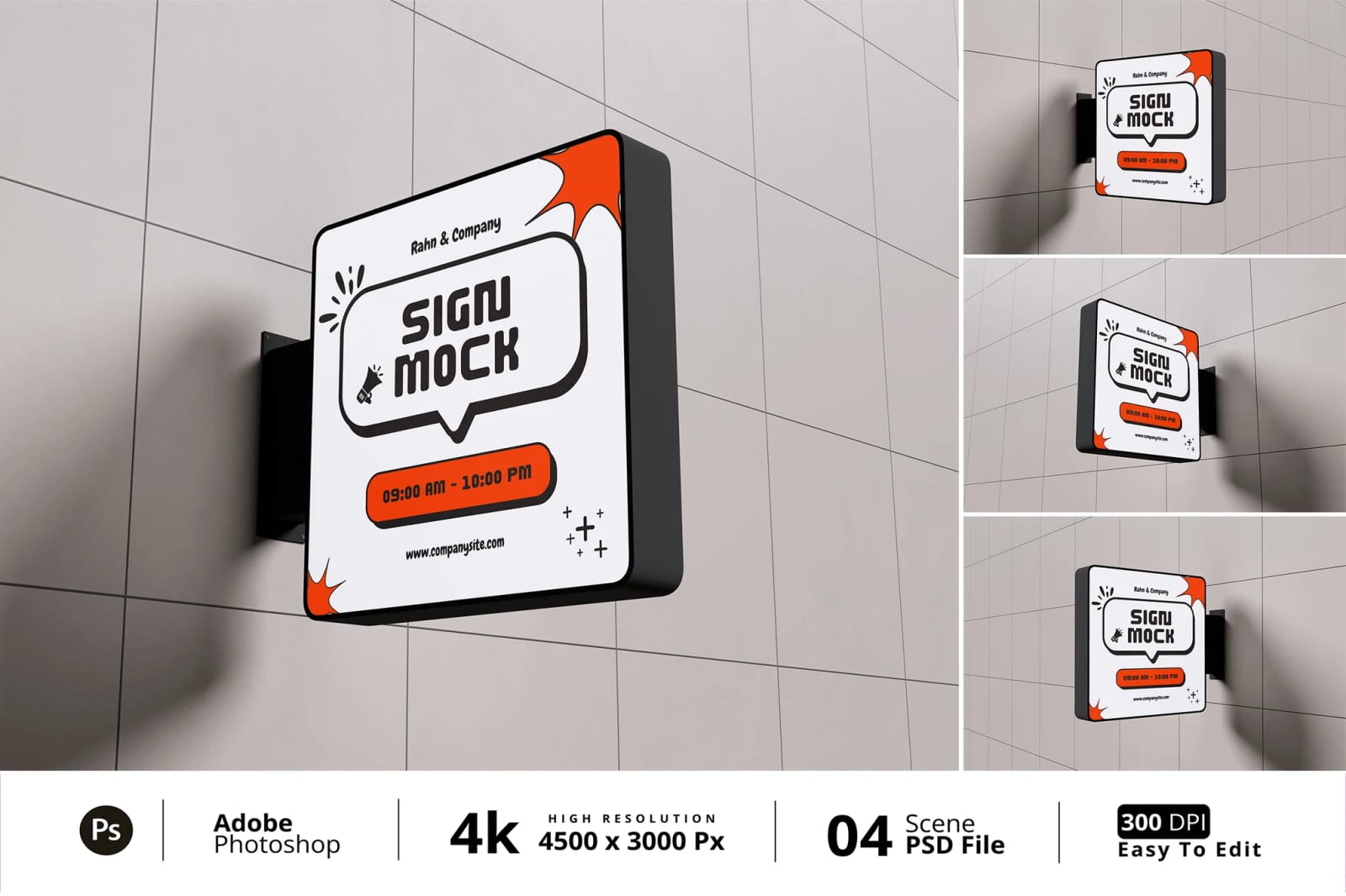 Free Wall Sign Mockup 1
