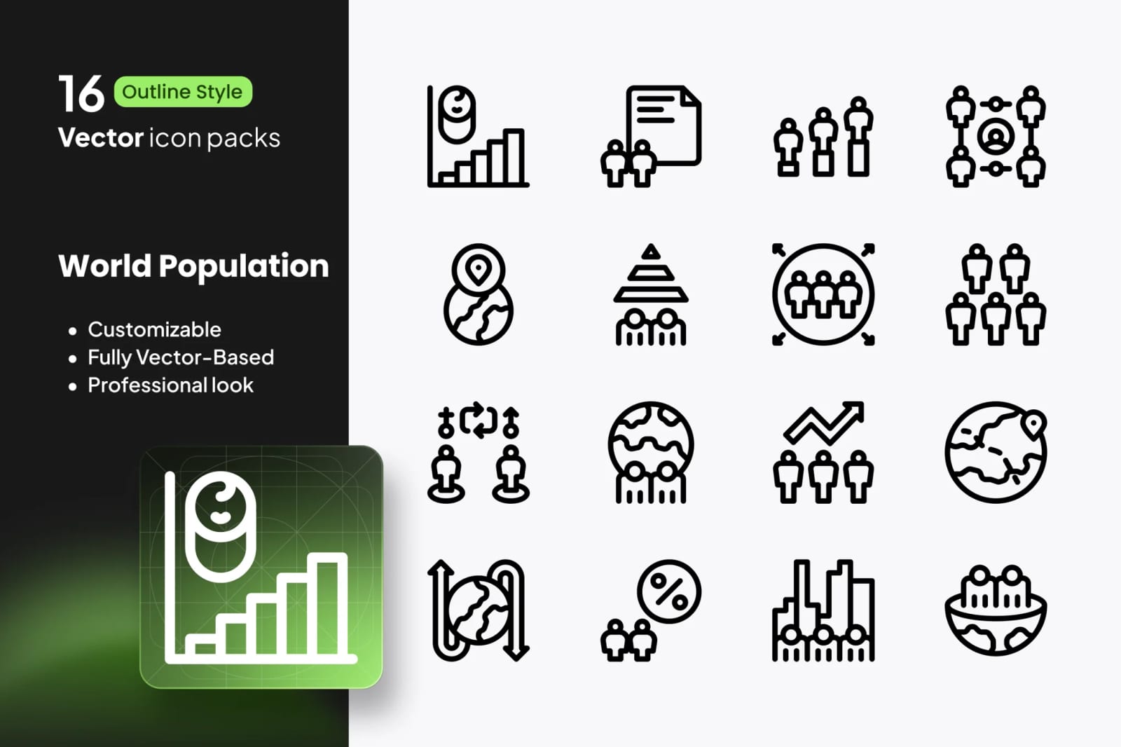 Free World Population Icons 1