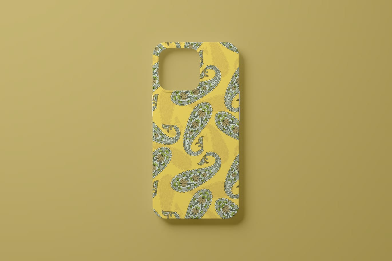 Free Yellow Paisley Pattern 2