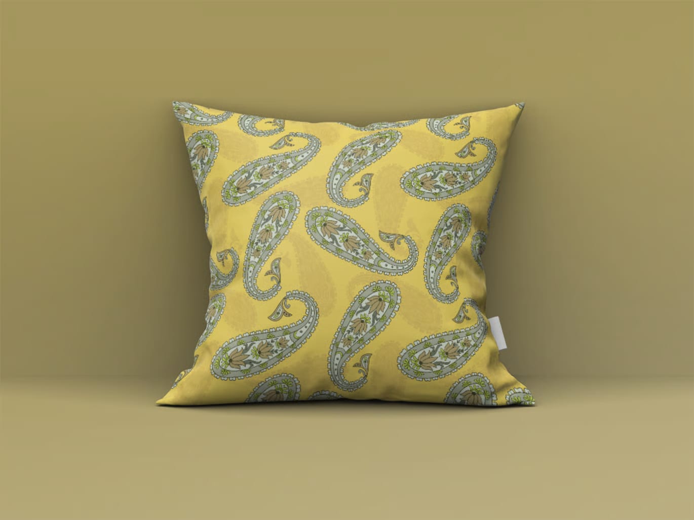Free Yellow Paisley Pattern 3