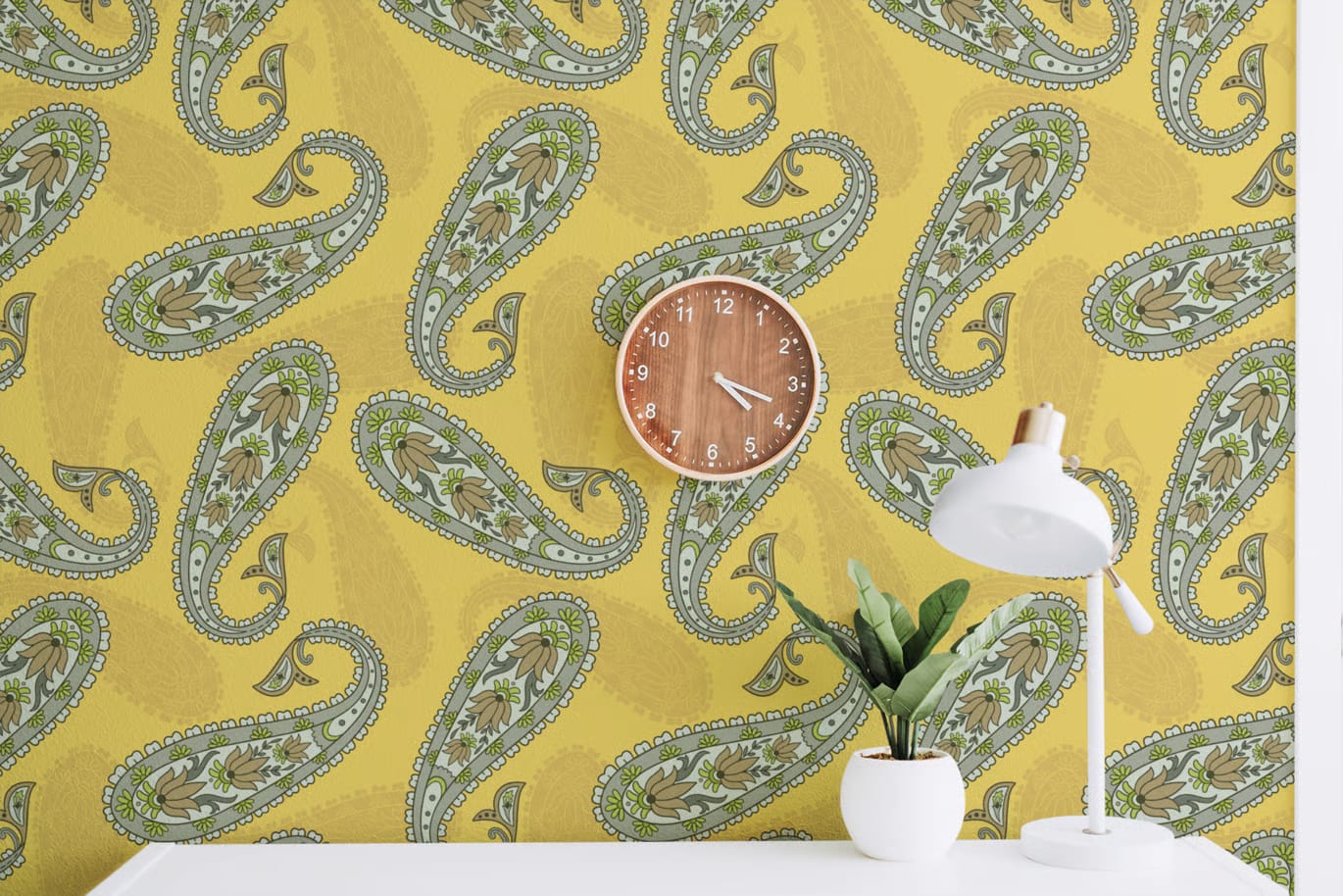 Free Yellow Paisley Pattern 4