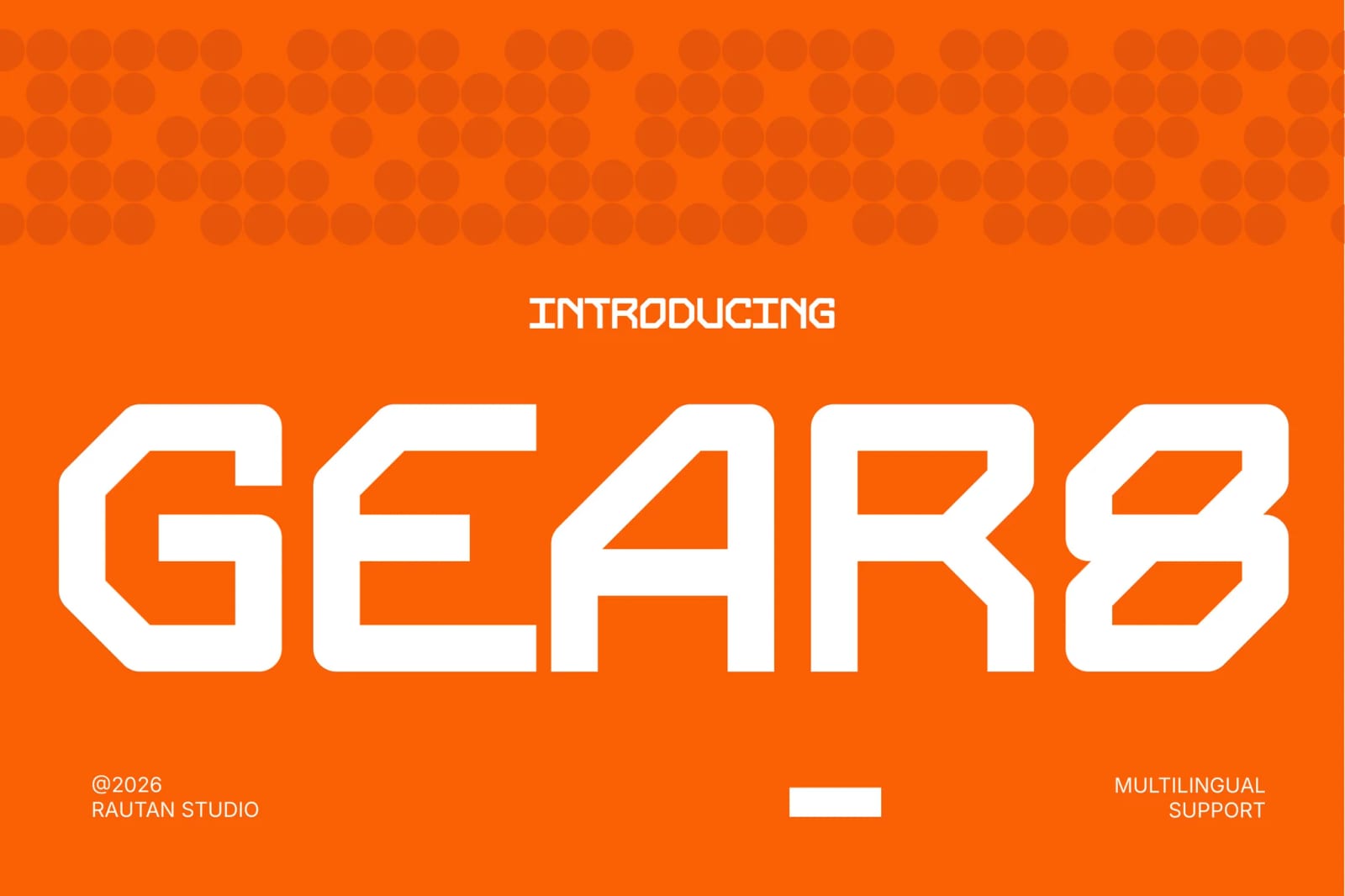 Gear8 Free Futuristic Tech Display Font 1