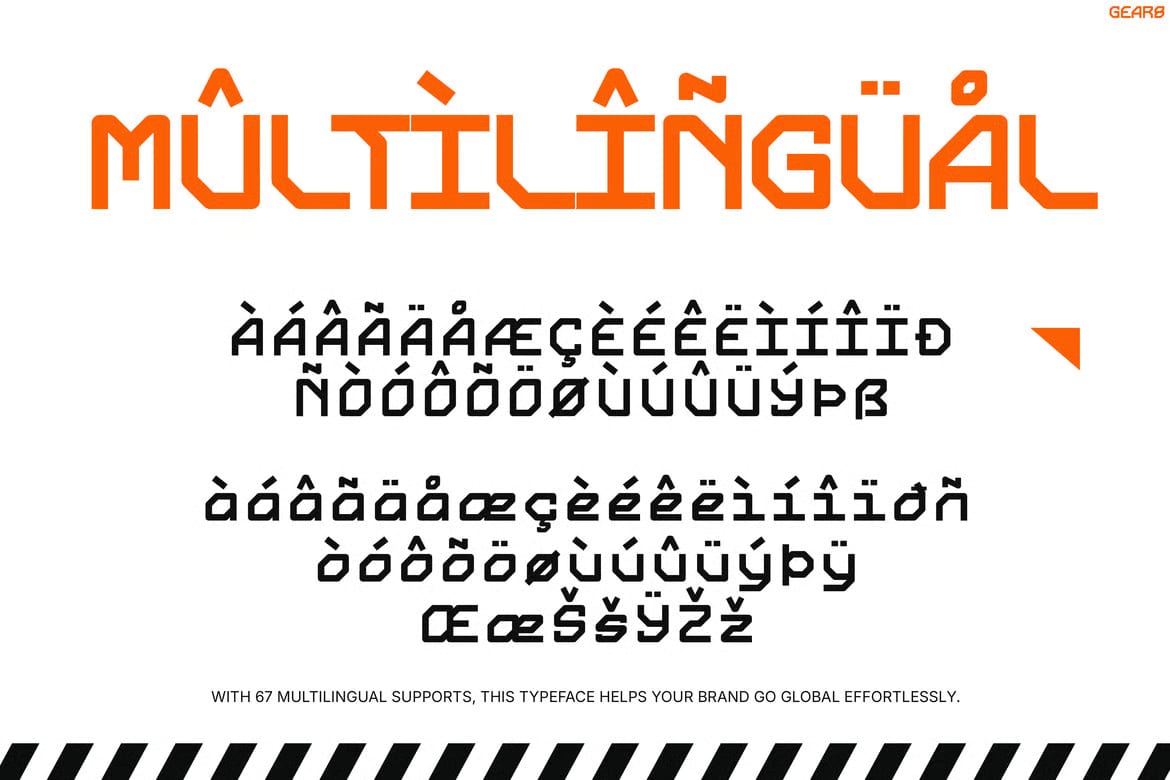 Gear8 Free Futuristic Tech Display Font 3