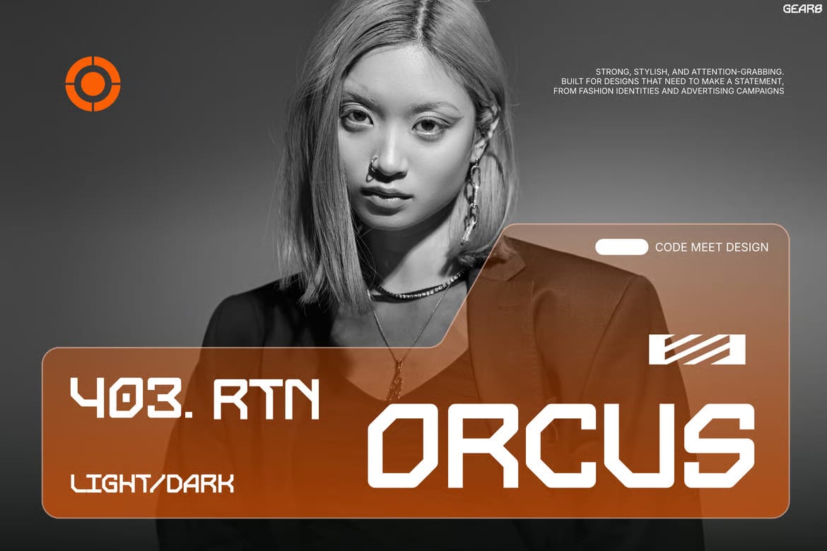 Gear8 Free Futuristic Tech Display Font 4