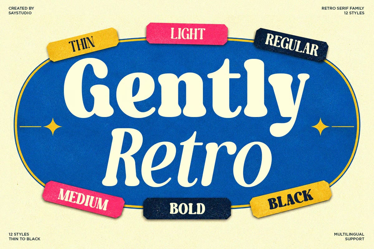Gently Retro Free Family Retro Serif Font 1
