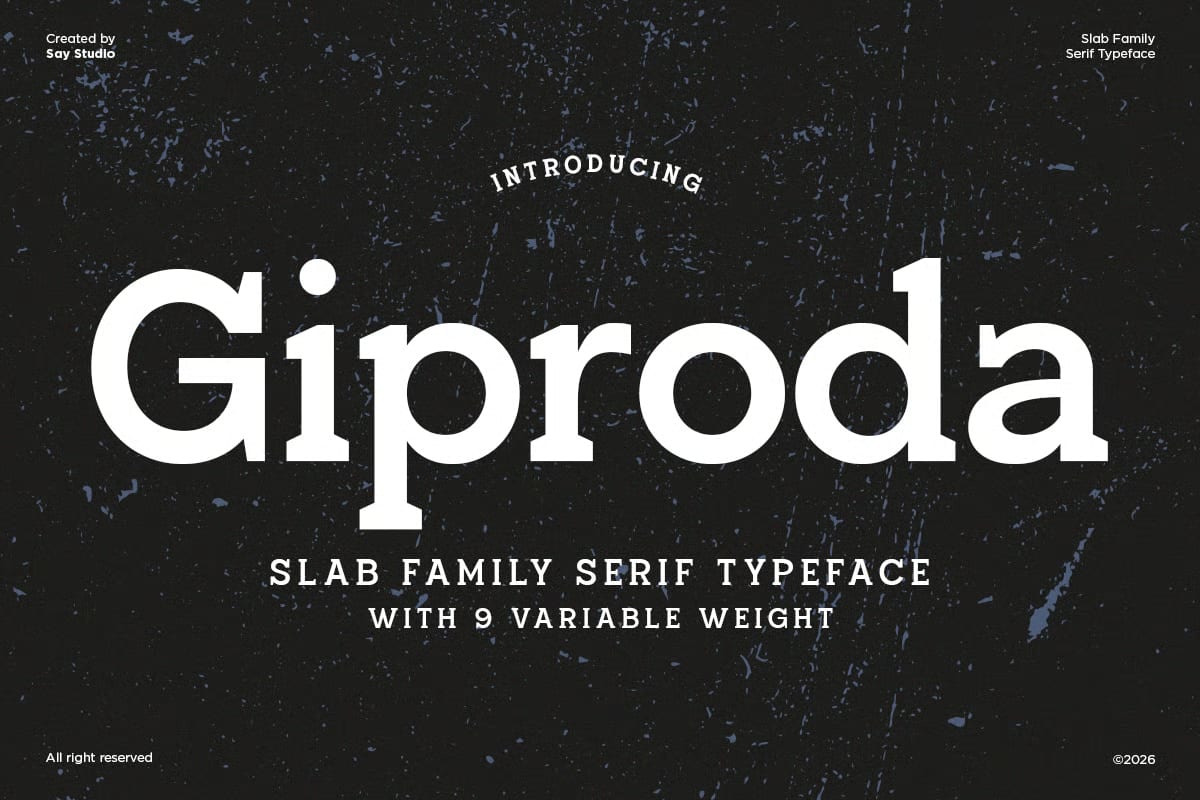 Giproda – Free Western Family Slab Serif Font 1