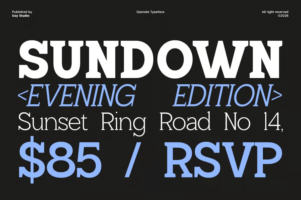Giproda – Free Western Family Slab Serif Font 7