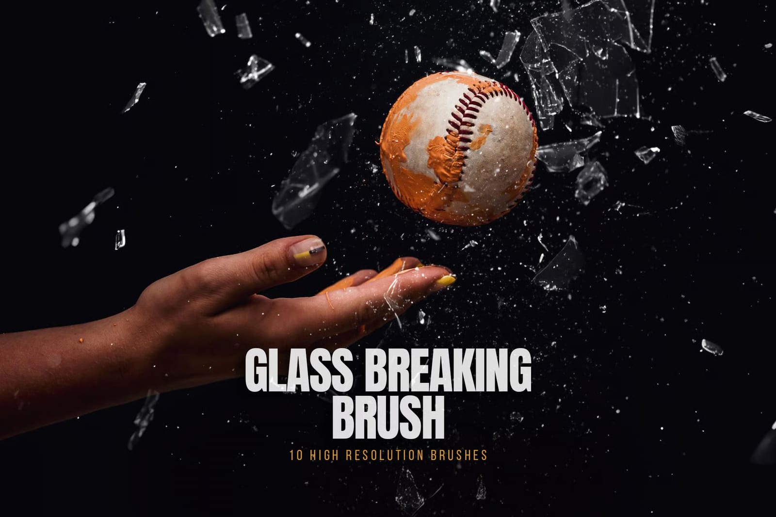 Glass Breaking Free Photoshop Brushes 1