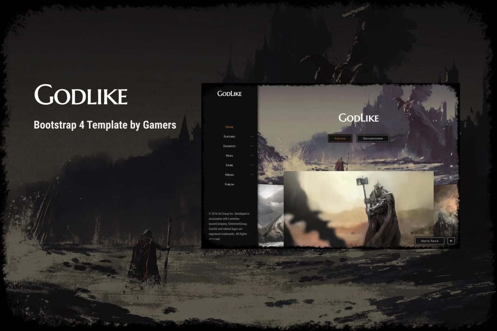 Godlike - Free The Game HTML Template 1