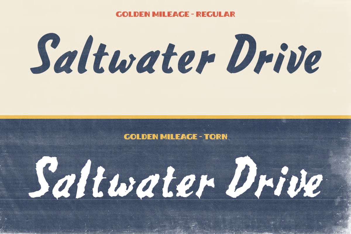 Golden Mileage Free Brush Font 4